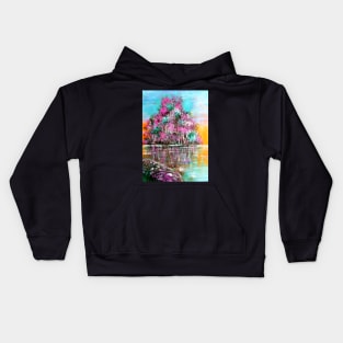 Purple Tree Abstract artwork Kids Hoodie